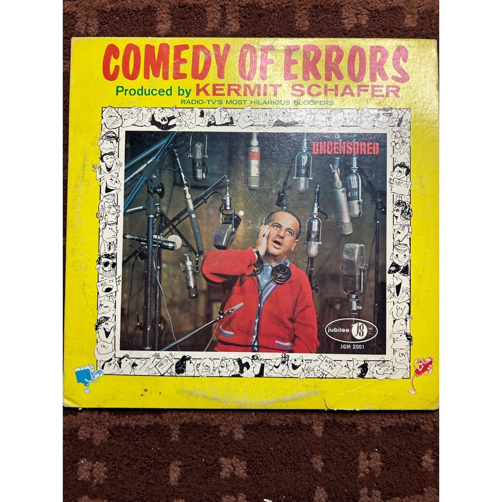 Comedy of Errors Kermit Schafer Radio TV Bloopers‎ LP Vinyl Record Jubilee JBM